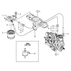Fuel Line Assembly for Yanmar