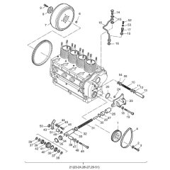 Pulley, Flywheel, Belt Tensioner