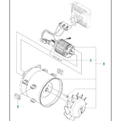 Fan Assembly for Husqvarna 525iB