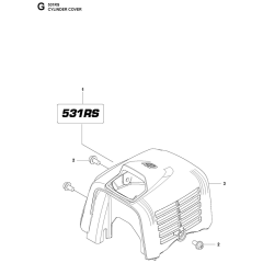 Cylinder Cover for Husqvarna 531RS