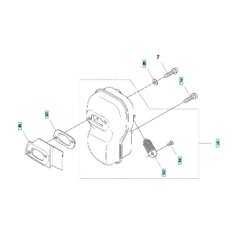 Muffler Assembly for Husqvarna 545F