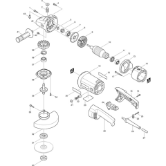 Makita 9069S Angle Driver Assembly