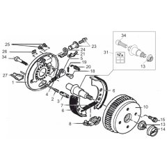 AL-KO 1637 (Compact) Wheel Brake Assembly