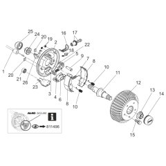 AL-KO 2361 (EURO1) Wheel Brake Assembly