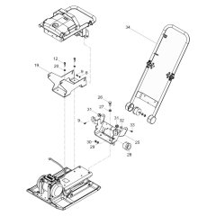 Handle Assembly for Wacker AP1850e