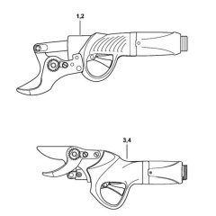 Cordless Pruning Shears Assembly