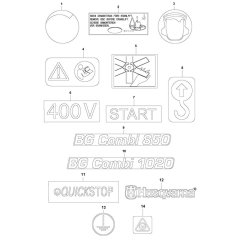Husqvarna BG Combi Trowel Decals