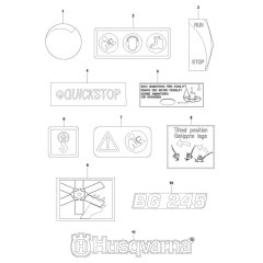 Decals for Husqvarna Trowel
