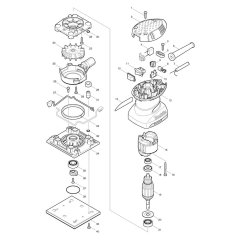Makita BO4556 Sander Assembly