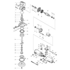 Makita BO6040 Sander Assembly