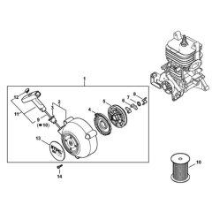 Rewind Starter for Stihl BR 430