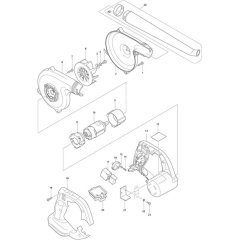 Makita BUB183 Blower Assembly