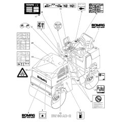 Decal Assembly for Bomag Roller