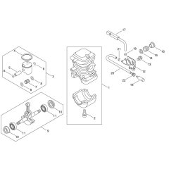 Cylinder, Piston, Crankshaft