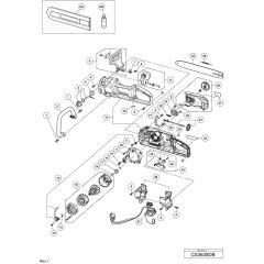 Main Assembly for Hikoki CS3635DB