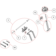 Handle Assembly for CS451 Saw