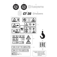 Decals for Husqvarna CT 36