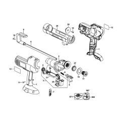 DeWalt DC540 Caulk Gun Assembly