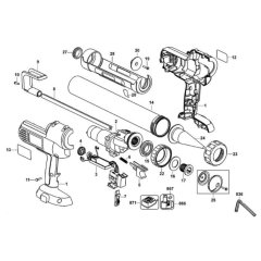 DeWalt DC547K Caulk Gun Assembly