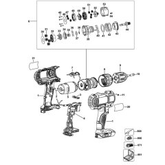 DeWalt DCD771 Main Assembly