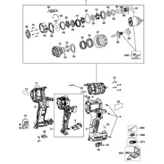 Main Assembly for DeWalt DCD791