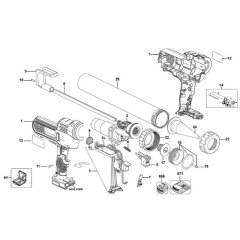 Main Assembly for DeWalt Caulk Gun