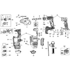 DeWalt DCH334 Main Assembly