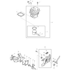 Cylinder & Piston for Makita DCS430-38BT