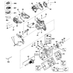 DeWalt DCS520 Main Assembly
