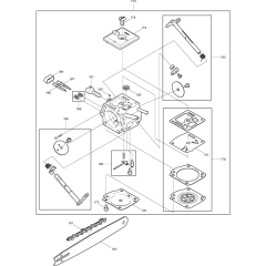 Carburetor, Chain & Bar Assembly