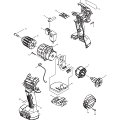 Main Assembly for Makita DDF484RTJ