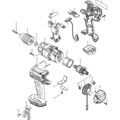 Main Assembly for Makita DHP451ZJ