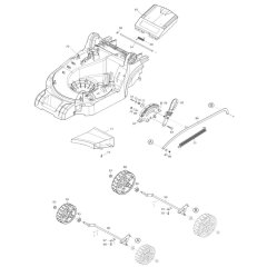 Deck & Wheel Assembly for Makita