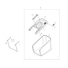 Grass Catcher for Makita DLM382