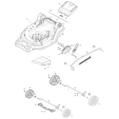 Deck & Wheel Assembly for Makita
