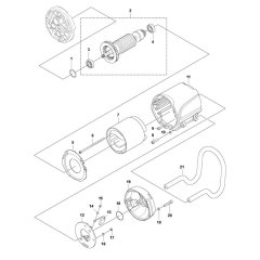 Motor Assembly for Husqvarna DM 430