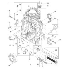 Crankcase Assembly for Wacker DPS2050Hw