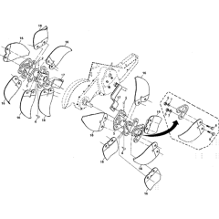 Tine Assembly for Husqvarna DRT 70