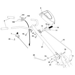 Handle Assembly for Husqvarna DRT 900