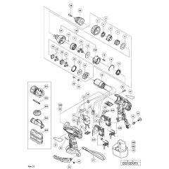 Main Assembly for Hikoki DS12DVF3