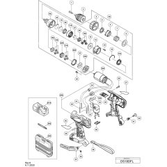 Main Assembly for Hikoki DS18DFL