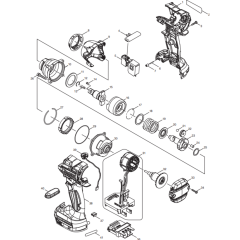 Main Assembly for Makita DTW281RMJ