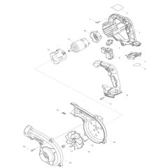 Makita DUB186 Blower Assembly