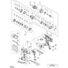 Hikoki DV18DFL Main Assembly