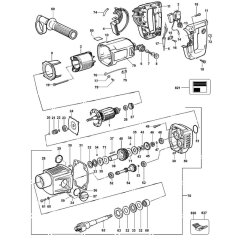 Main Assembly for DeWalt DW580EK