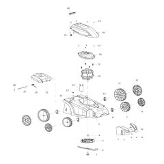 Deck & Wheel Assembly for Makita