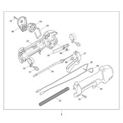 Lever Assembly for Makita EM2511LH