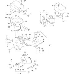 Exhaust Assembly for Makita EW2050H