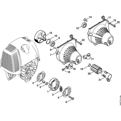 Clutch, Fan Housing for Stihl FC 100