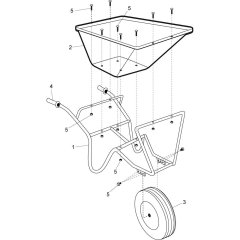 Main Assembly for Wheelbarrow